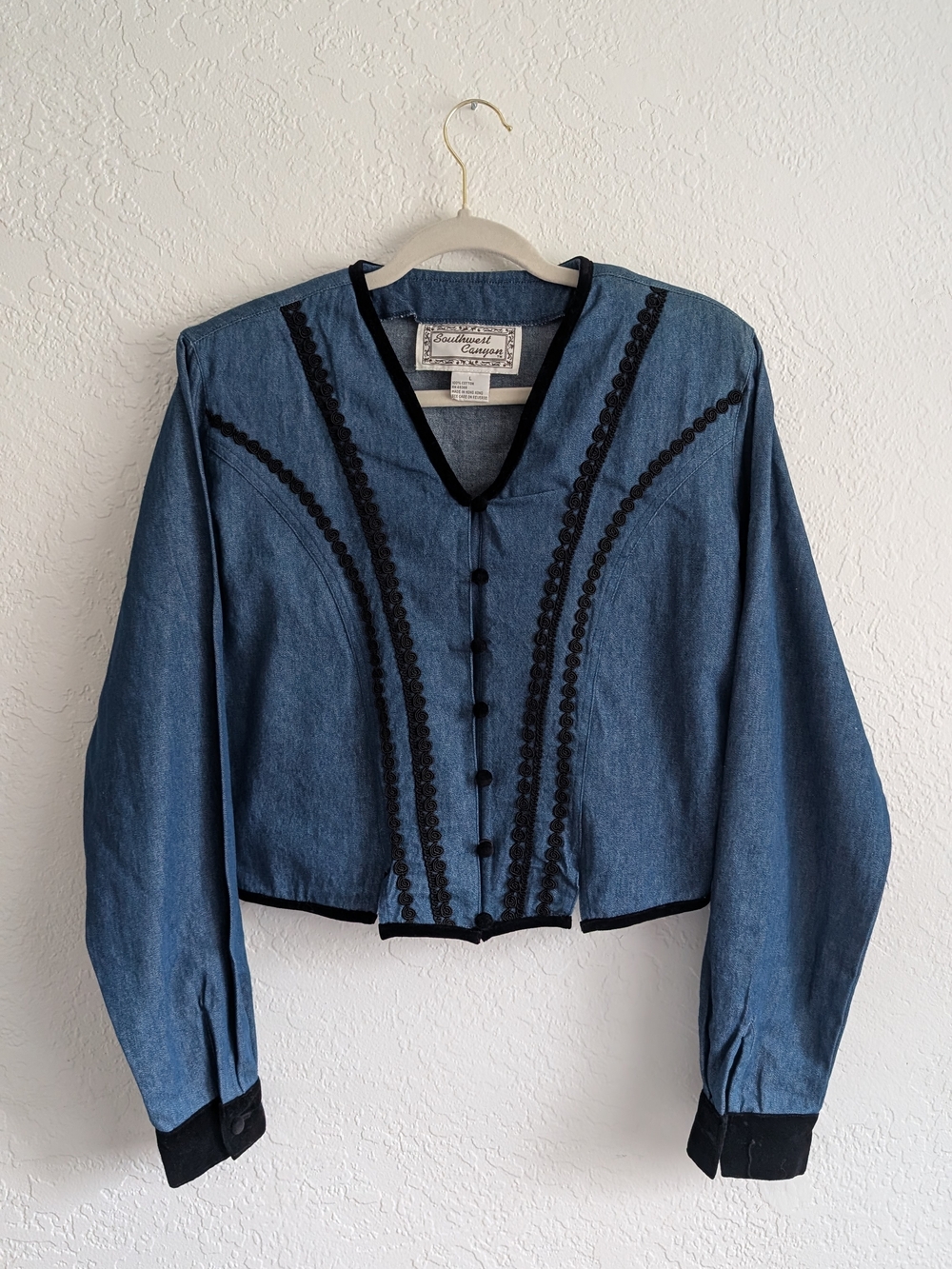Vintage Southwest Canyon Blue Denim Button Up